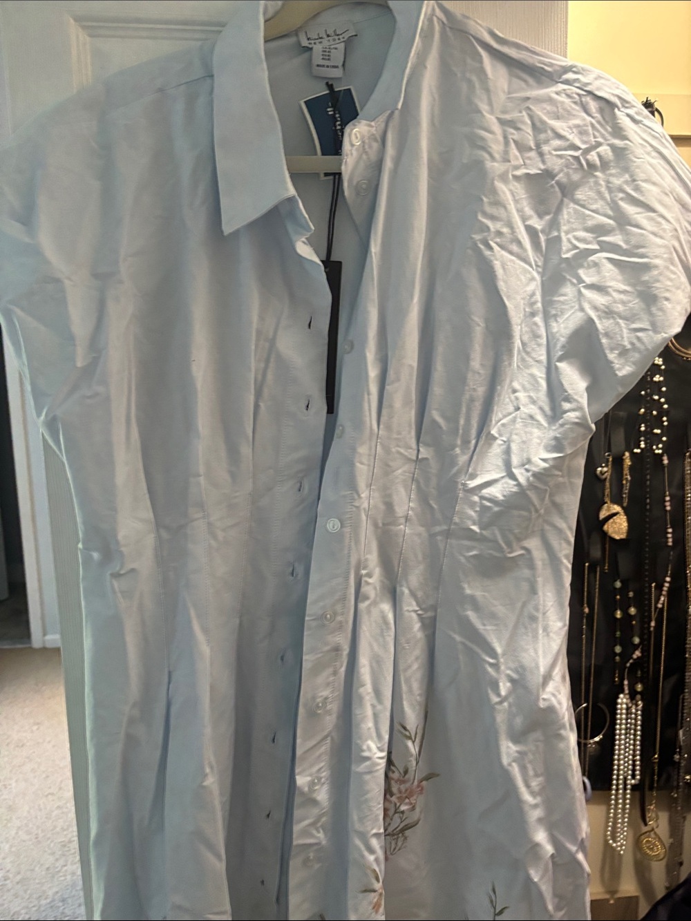 Nicole Miller Light Blue Midi Dress